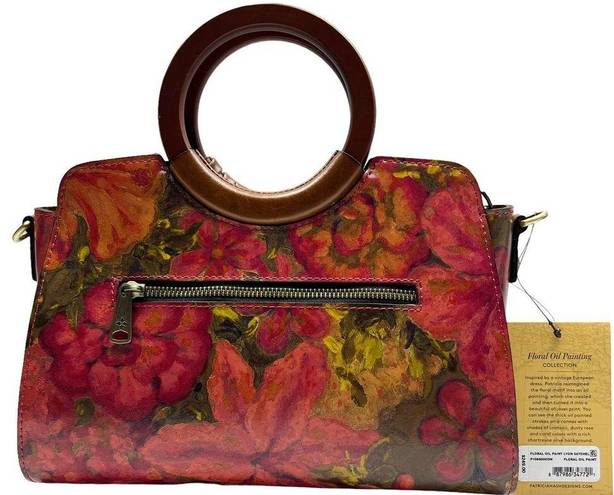 Patricia Nash  Floral Oil Painting Lyon Satchel Crossbody Bag NWT