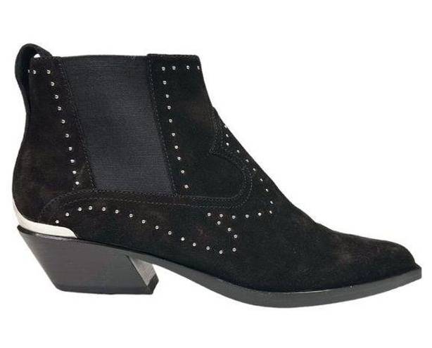 Rag and Bone  Black Suede Studded Westin Boot