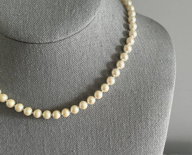 Talbots Gorgeous  Vintage Faux Pearl Necklace Hand Knotted