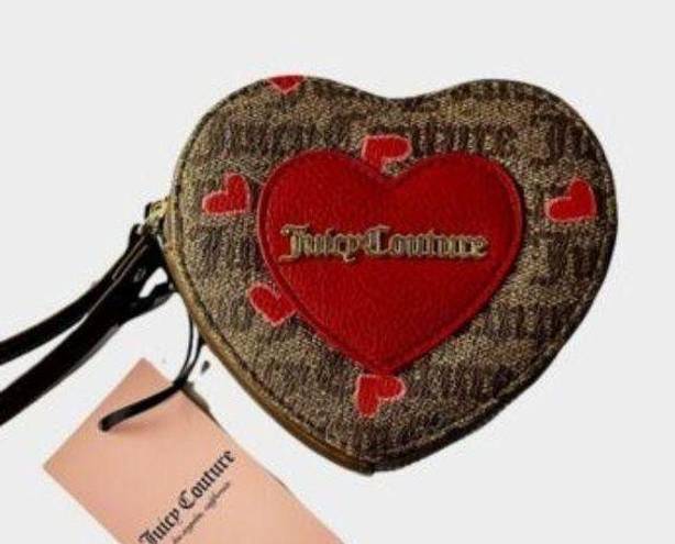 Juicy Couture 🆕️❤️ NWT  Red Heart Wristlet Valentine Logo Coin Purse ❤️🆕️