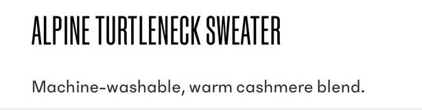 Athleta Alpine Turtleneck sweater