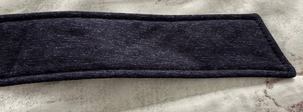 Michael Kors Navy Blue Canvas Fabric Belt with Silver Buckle, size 64”