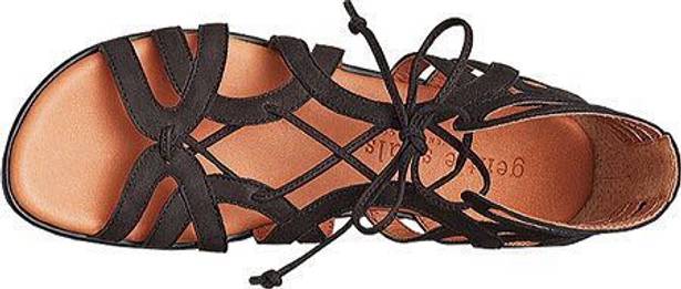 Gentle Souls Lace Up Black Sandals