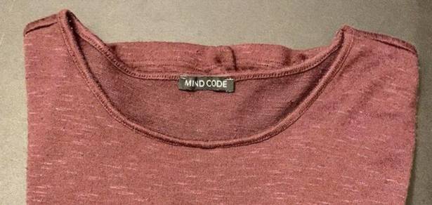 Mind Code  Women’s Maroon Pullover Sweater L‎ EUC