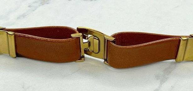 Krass&co Arrow Sales  Vintage Brown Adjustable Cowhide Leather Belt Size Small S Womens