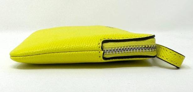 Coach  Corner Zip Wristlet in Bright Yellow Leather 58032