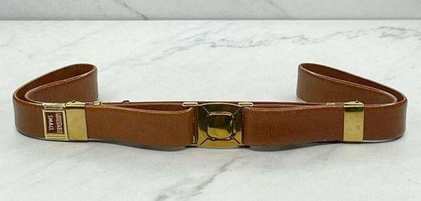 Krass&co Arrow Sales  Vintage Brown Adjustable Cowhide Leather Belt Size Small S Womens