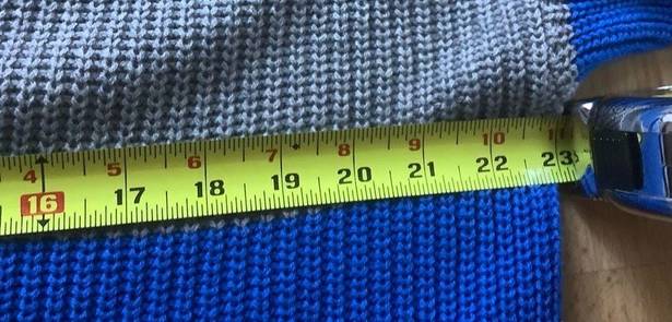 Torrid  sweater knit blue gray pullover drop shoulder striped long sleeve Sz 1X
