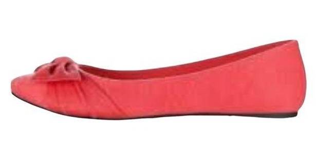 American Eagle  pink coral bow tie flats