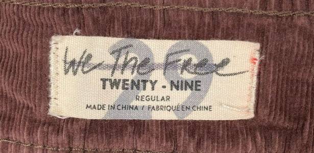 We The Free  | Maroon Corduroy Button Mini Skirt