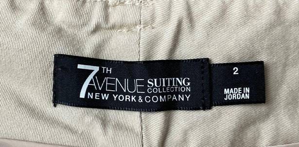 New York & Co. 7th Avenue Khaki Shorts Size 2