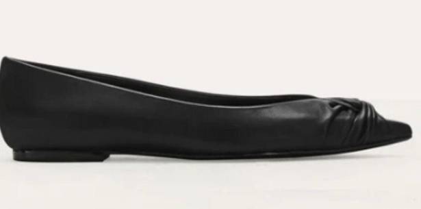 Maje 💕💕 Flat Leather Pumps ~ Black