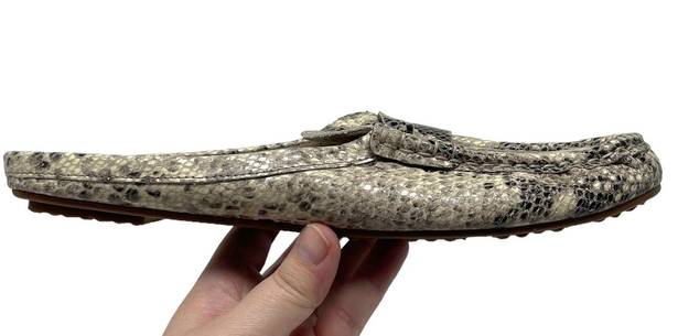 Isaac Mizrahi Live! Alicia Snake Embossed Mule Slide Loafer Womens Size 11M