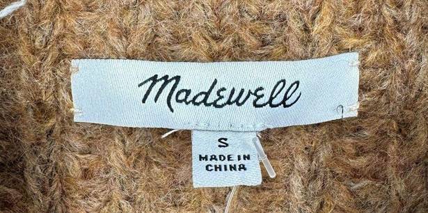 Madewell NEW  Stimpson Sweater Vest Chunky Wool Blend Mock Neck Brown Women's S