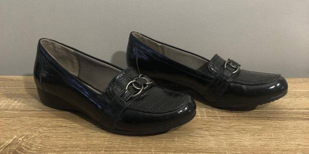 Life Stride  Womens Size 8.5M Soft System Black Dallas Loafers Shoes