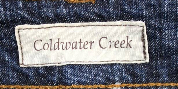 Coldwater Creek  Womens 10P Natural Waist Bootcut Abstract Embroidered Blue Boho