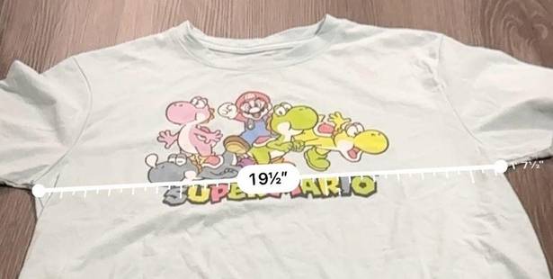 Nintendo  Super Mario Yoshi's World Light Blue Short Sleeve Tee Shirt Size M