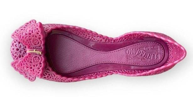 Salvatore Ferragamo  Burgundy Jelly flats, like new