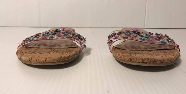 Betsey Johnson Betsy Johnson embellished beads slide on flat sandals fits size 8