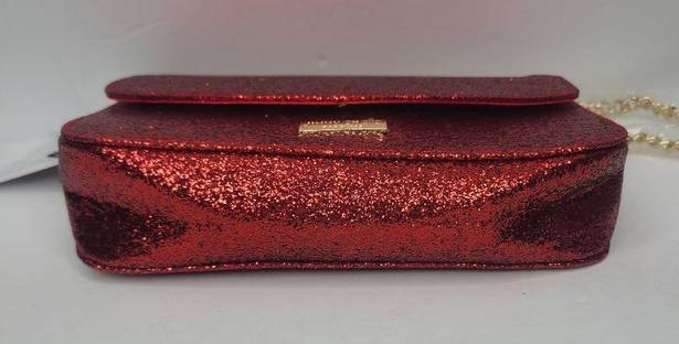 Jimmy Choo  Parfums Red Glitter Chain Crossbody Bag