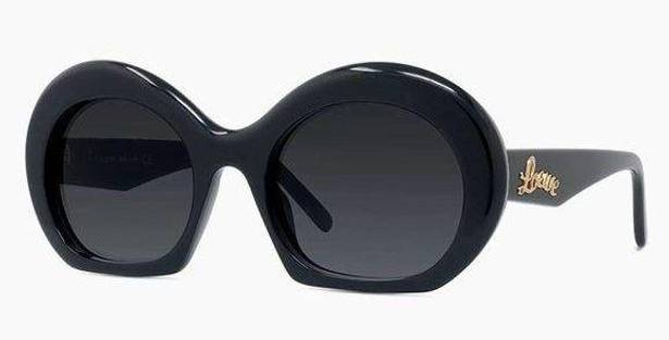 Loewe NEW  LW 40077I 01B Oversized Round Sunglasses 54 mm Black
