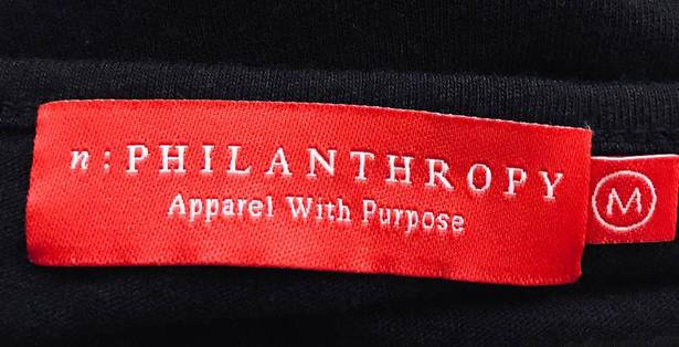 n:philanthropy  Dress Golden Wrap Skirt Sleeveless Side Tie Black Women's Size M