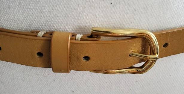 Coldwater Creek  Vintage Tan Soft Leather Thin Belt S