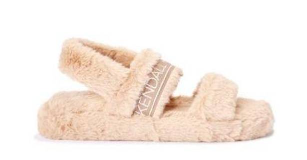 Kendall + Kylie Women's Shane Faux Fur Two Band Slippers