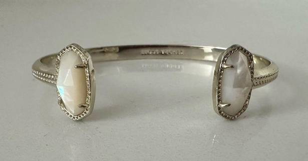 Kendra Scott  Elton Gold Cuff Bracelet White Mother of Pearl Stones