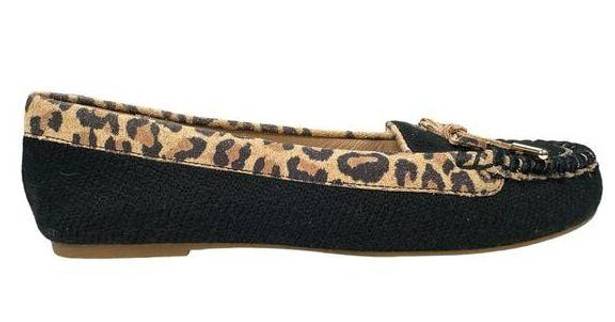 Jack Rogers  Millie Suede Leopard Trim Moccasins