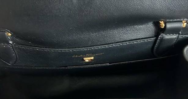 Salvatore Ferragamo  Trifolio Swing Leather Shoulder Bag in Black, Like New