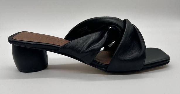 Twisted Journee Signature Sandals Womens 8.5 Black Leather Charlize  Slip On NEW