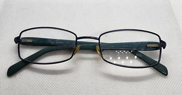 Oleg Cassini  Blue & Gray Prescription Glasses Frames