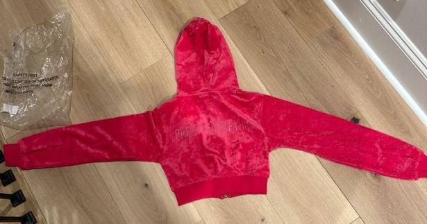 Pretty Little Thing NWT Pink  Velour Jacket