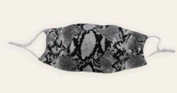 Black Gray Snake Skin Face Mouth Adjustable Mask Cover