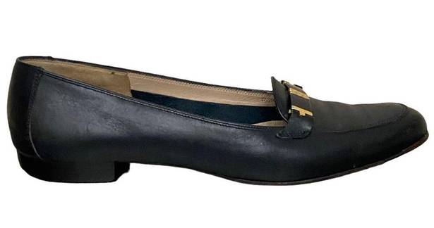 Salvatore Ferragamo  Black Leather Loafers Size