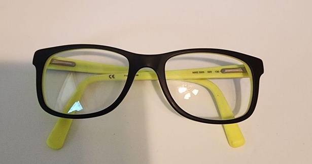 Nike  Yellow & Black Prescription Glasses Frames, Case, & Cleaning Cloth