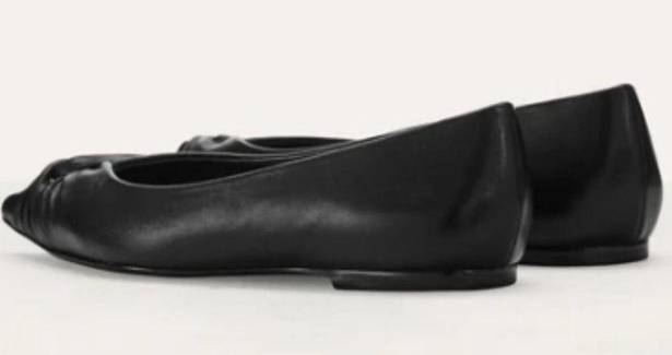 Maje 💕💕 Flat Leather Pumps ~ Black