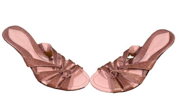 Cole Haan  Pink Leather Opened Strappy Heeled Sandals Women SZ 7.5