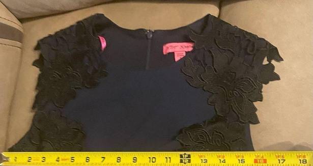 Betsey Johnson Betsy Johnson midnight Blue/ Embroidered lace dress size 6