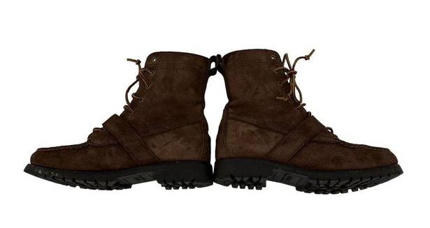 Polo  Ralph Lauren RANGER Bear Combat suede Boot Leather Brown men 7.5 women 9