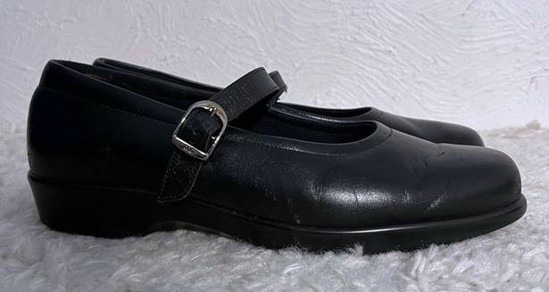 Buckle Black SAS Maria Women's Mary Janes Tripad Comfort  Leather Sz 9 Narrow