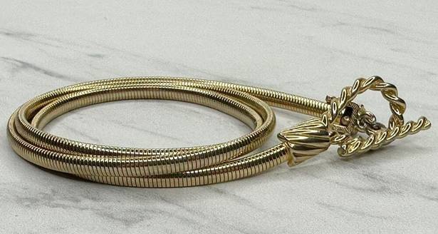 Cinch Vintage Toggle Buckle Gold Tone Coil Stretch  Belt Size XS Small S Womens