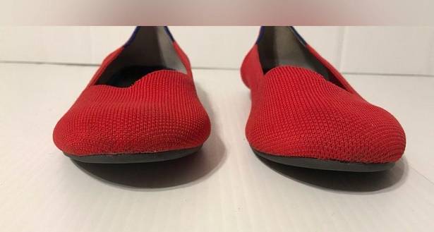 Rothy's Rothy’s red round toe flat shoes women size 8.5 W