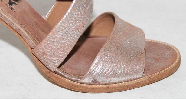 DKNY  Harlow Henna Pink Leather Open Toe Heel 6.5 M