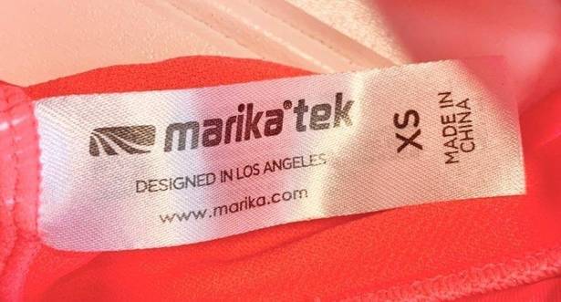 Marika tek Women's  Neon Coral Strappy Back Sports Bra