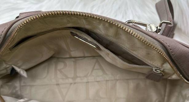 Furla  Elena Taupe Leather Crossbody Doctor Bag Tote Purse