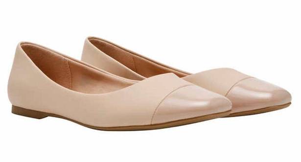 DV by Dolce Vit 🤍 NEW Women’s DV Dolce Vita Malanie Nude Cap Toe Square Slip-On Ballet Flats 🤍