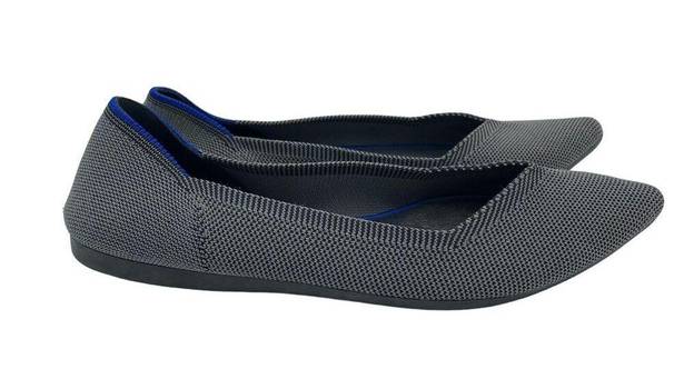 Rothy's  The Point Womens 8.5 Cloud Grey Birdseye Flats Comfort Washable