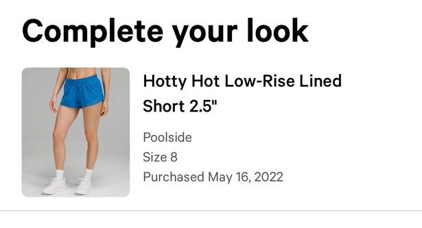 Lululemon Poolside Blue 2.5 Inch Hotty Hot Shorts